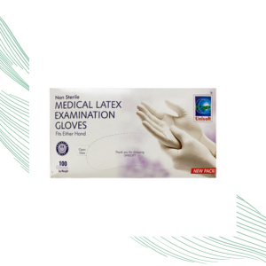 Unisoft Non Sterile Medical Latex Examination Gloves (M) 100's