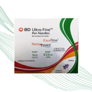 B&D Ultra-Fine Pen Needles 50 Count (32G X 4Mm) (Pack of 2)