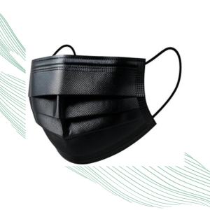 Fabric Disposable Multilayer Protective Mask (Black)