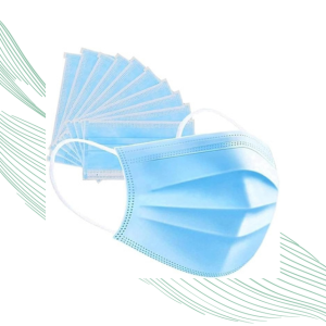Fabric 3 Ply Disposable Face Mask with Nose Clip