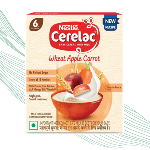 CERELAC Baby Cereal | Wheat Apple Carrot for 6-24 months baby 300g