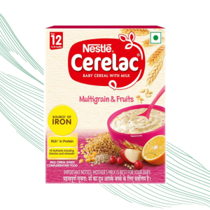 CERELAC Baby Cereal with Milk , Multigrain & Fruits , From 12 to 24 Months