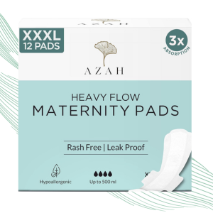 Azah Maternity Pads after Delivery [Pack of 12] | XXXL