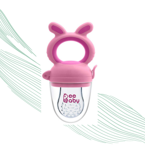 BeeBaby Soft Silicone Nibbler with Extra Mesh for Babies, Baby Fruit & Food Feeder, Anti Choking Fruit Pacifier, Teether for Infant