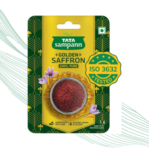 Tata Sampann Golden Saffron, 1g, Natural Aroma & Colour, Pure Kesar, ISO 3632 Tested
