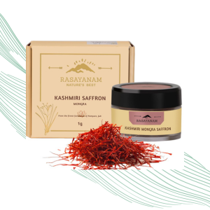 Rasayanam Pure Original Kashmiri Saffron/Kesar/Kumkuma Puvvu (1gm) | Certified highest Grade A | Saffron for pregnant women, Pooja rituals & Food aroma