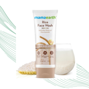 Mamaearth Rice Face Wash With Rice Water & Niacinamide for Glass Skin| 100 ml