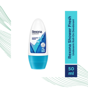 Rexona Shower Fresh Underarm Roll On Deodorant For Women, Antiperspirant, Removes Odour, Keeps Skin Fresh & Clean, Alcohol Free, Skin Friendly, 50 Ml