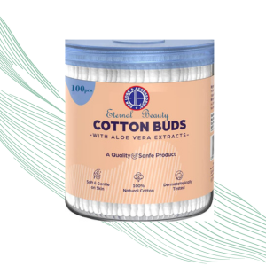 [Ear Lobe & Accessories] Cotton Swabs/Buds for Ear & Nose Cleansing, Makeup Removal - Pack of 100