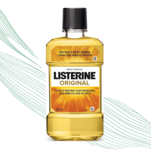 Listerine Original Mouthwash Liquid, Removes 99.9% Germs, 500ml