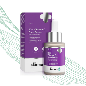 The Derma Co 10% Vitamin C Face Serum I With Vitamin C, 5% Niacinamide & Hyaluronic Acid I For Skin Radiance  30ml