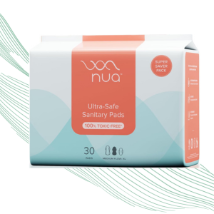 Nua Ultra-Safe Sanitary Pads for Women | SUPER SAVER Pack of 30