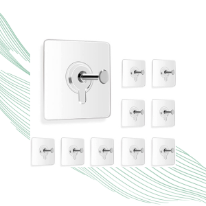 Zulaxy Photo Frame Hooks for Wall Without Drilling, 10 Pack Self Adhesive Hooks for Wall Heavy Duty Strong Nail Free for Hanging Photo Frame